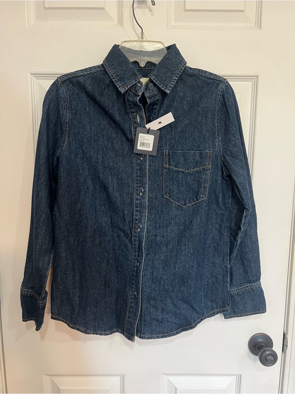 The Normal Brand - Small - Dark Blue Denim Long sleeve Shirt